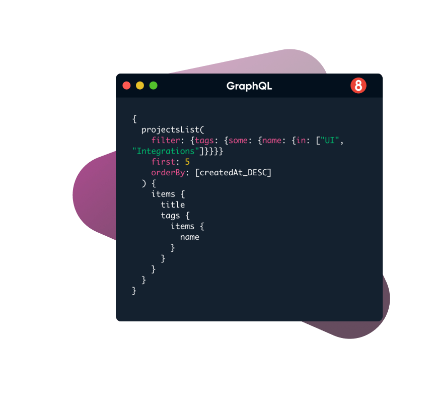 GraphQL code window